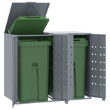 Vidaxl container storage for 2 containers 138x79x117 cm steel gray