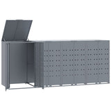 Bidaxl containerlagring för 4 containrar 276x79x117 cm stålgrå