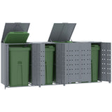 Bidaxl containerlagring för 4 containrar 276x79x117 cm stålgrå