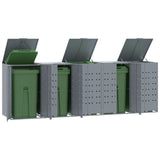 Bidaxl containerlagring för 5 containrar 345x79x117 cm stålgrå