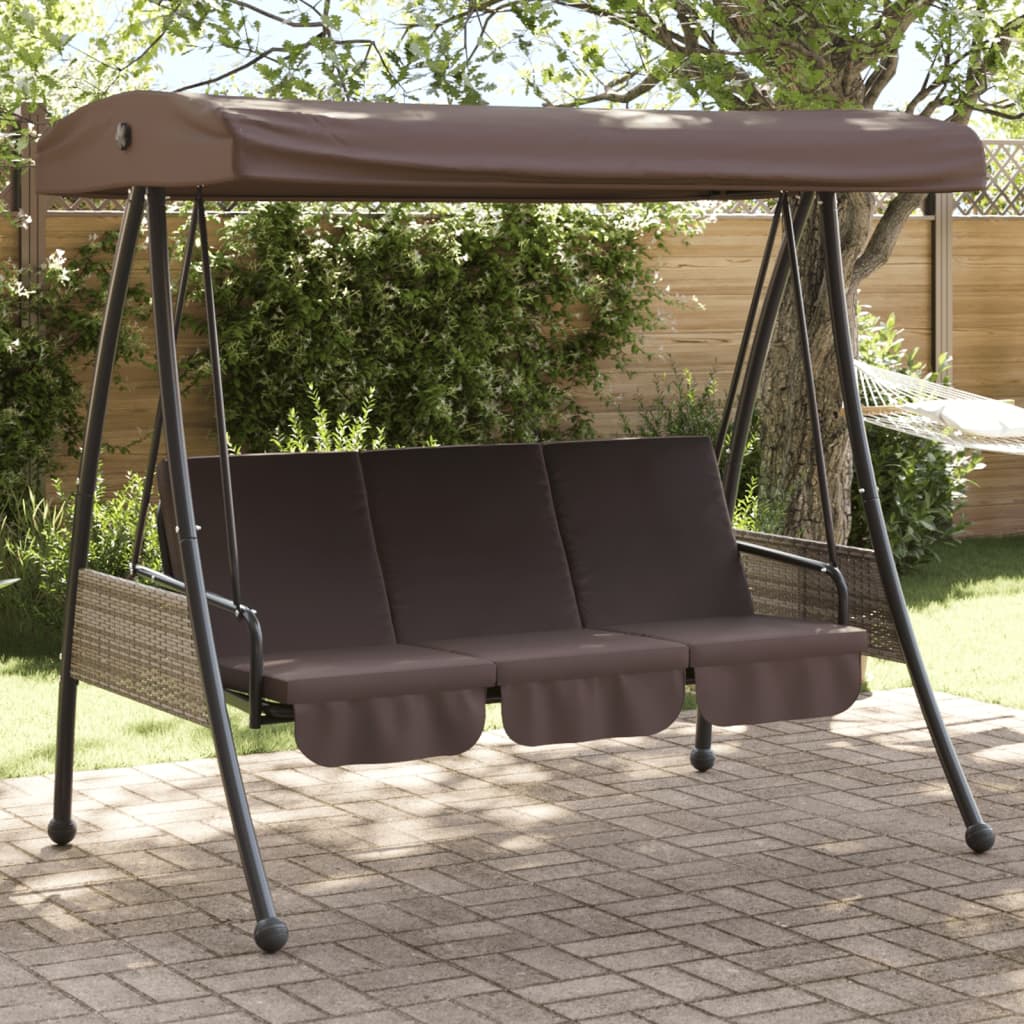 Vidaxl Swing Bench med justerbar markering av stål kaffebrunt