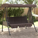 Vidaxl Swing Bench med justerbar markering av stål kaffebrunt