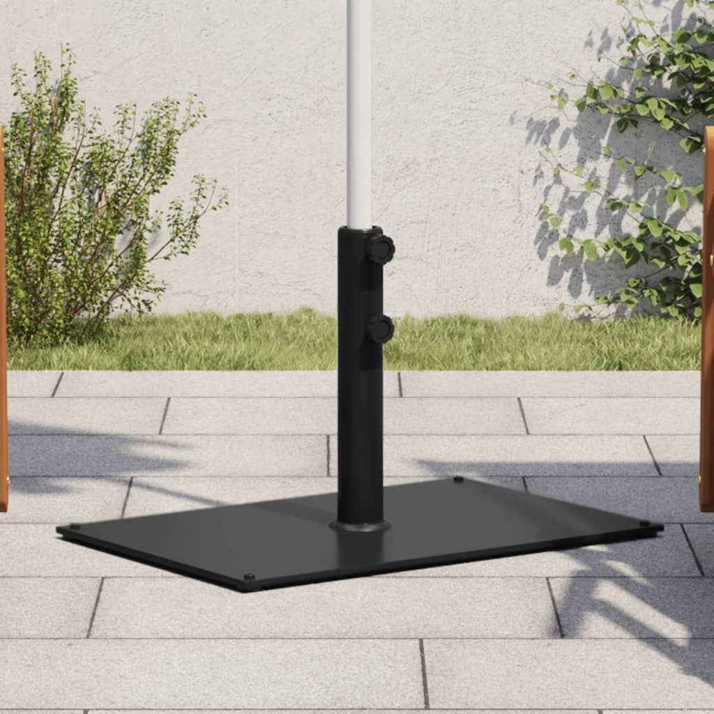 Vidaxl Parasol Base för pinnar av Ø32 38 48 mm 15 kg rektangulär