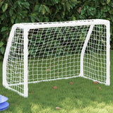 Vidaxl Children's football goals 2 st with ball 64x35x48 cm metal white