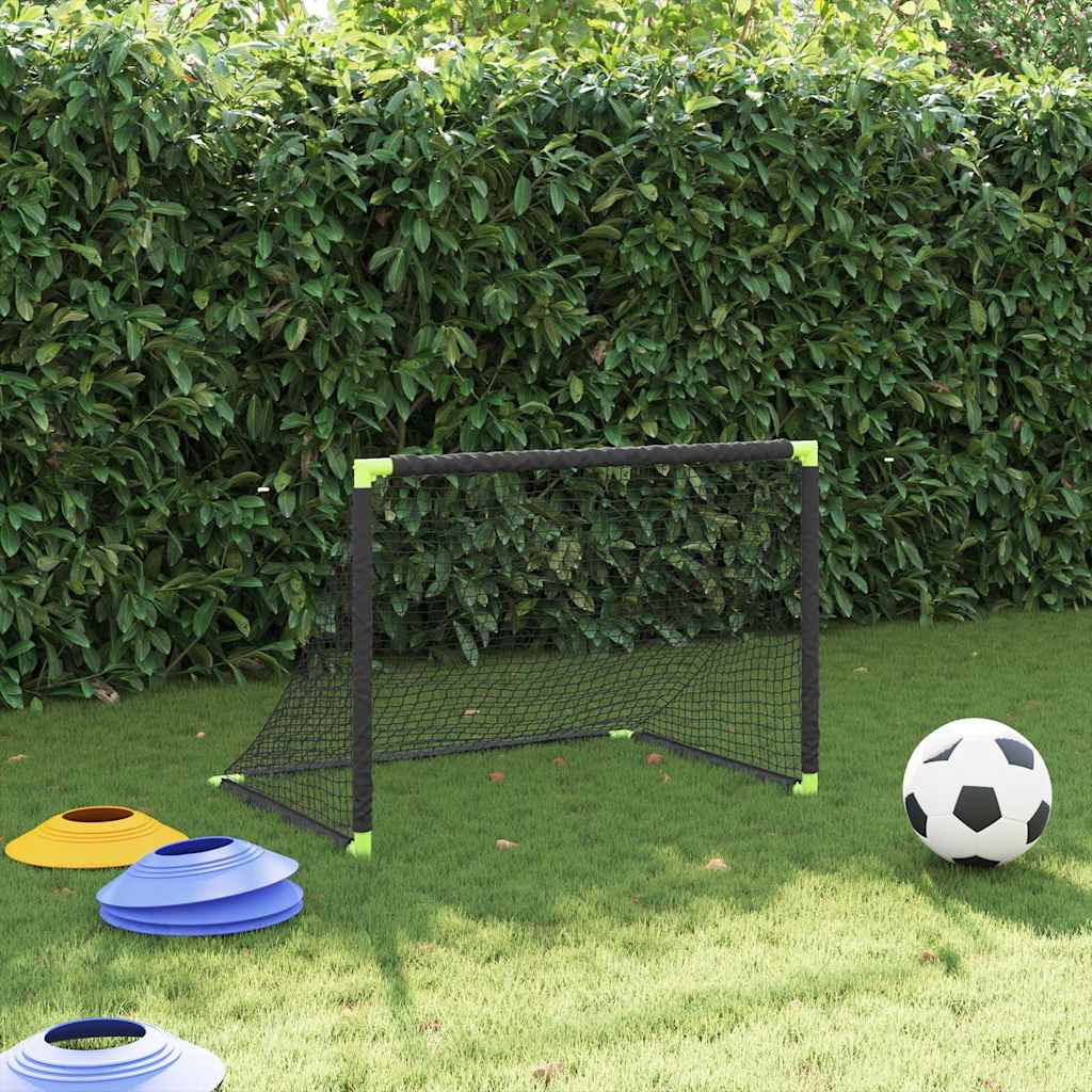 Vidaxl Children's Football Gool pieghevole 90x64x64 cm nero