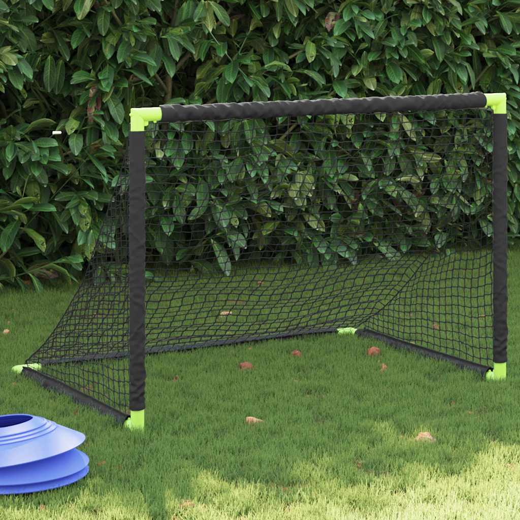 Vidaxl Children's Football Gool pieghevole 90x64x64 cm nero
