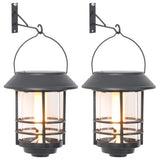 VidaXL Wall Lanterns for outside 2 st solar flickering flame warm white