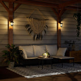 VidaXL Wall Lanterns for outside 2 st solar flickering flame warm white