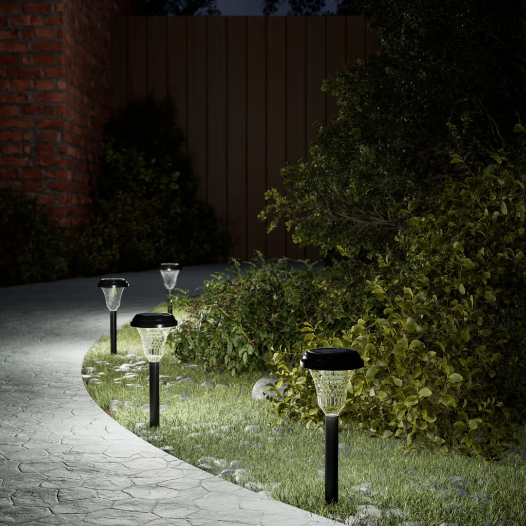 Vidaxl Garden Path Lighting 12 St Solar med markstift vita