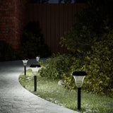 Vidaxl Garden Path Lighting 12 St Solar z mielonymi szpilkami białymi