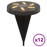 Vidaxl Ground lamps 12 St Solar with Ground pins Warm white