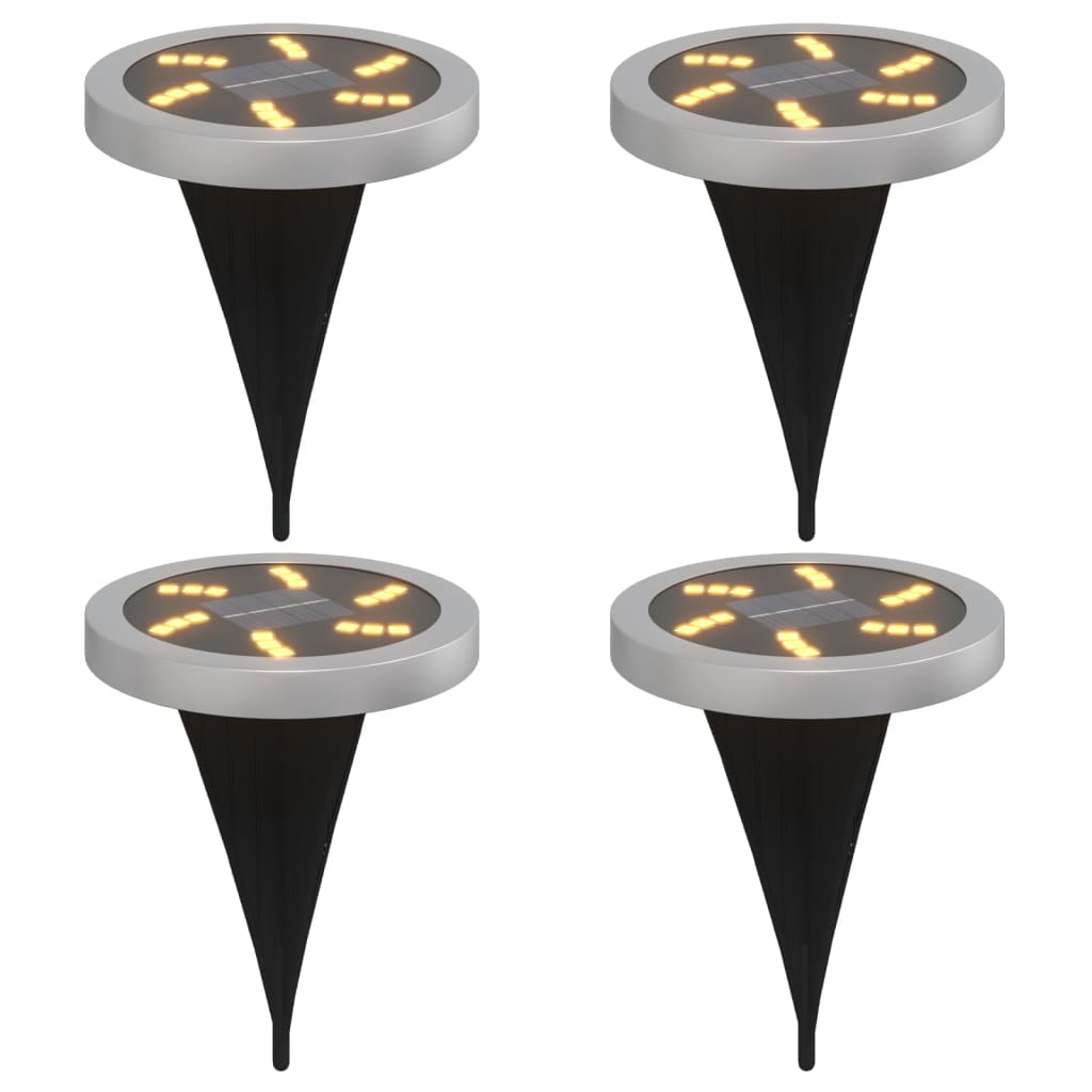 Vidaxl Ground lamps 4 St Solar with Ground pins Warm white
