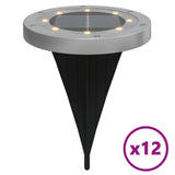 Vidaxl Ground lamps 12 St Solar with Ground pins Warm white