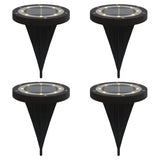 Vidaxl Lampade di terra 4 ST Solar con spille da terra Bianco caldo