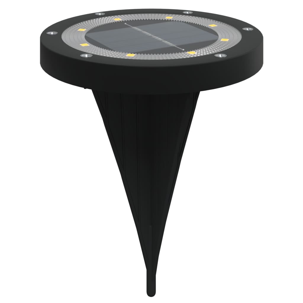 Vidaxl Lampade di terra 4 ST Solar con spille da terra Bianco caldo
