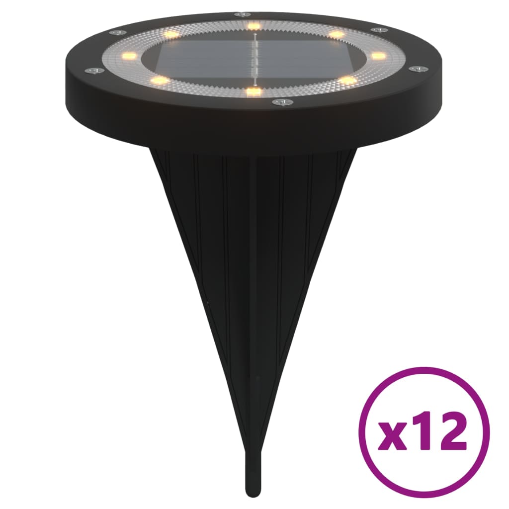 Vidaxl Buedem Leeder 12 Strange mat Buedem Pins waarm wäiss