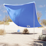 VidaXL beach canopy with sand anchors 214x236 cm blue