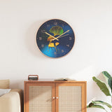 Vidaxx reloj de pared ø29,5 cm poliestireno y cristal dorado y azul