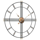 Reloj de pared Vidaxl Ø60 cm de hierro negro