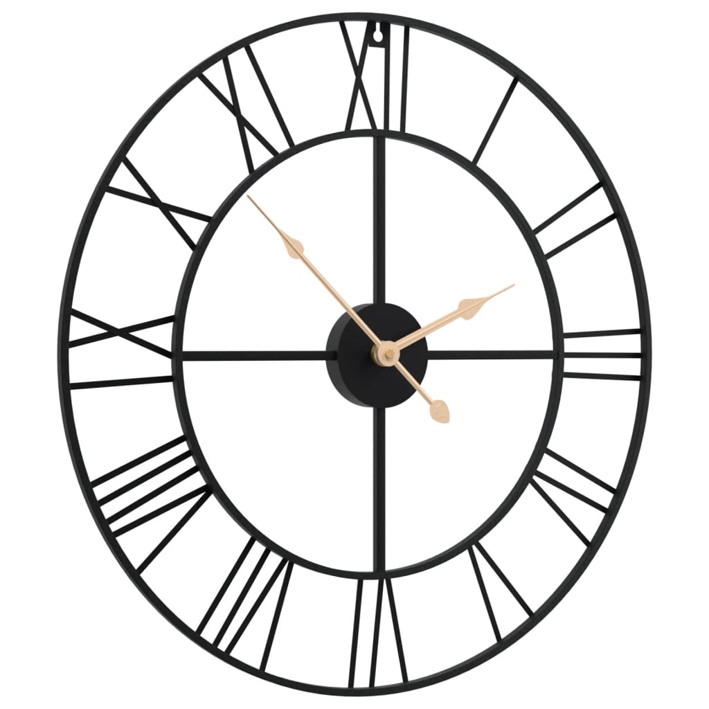 Vidaxl wall clock Ø50 cm iron black