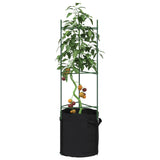 Vidaxl tomatbur med plantepose 2 stk 116 cm stål og polypropen