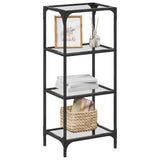 Stojak magazynowy vidaxl z przezroczystym szklanym topem 40x30x95 cm stal