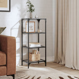 Stojak magazynowy vidaxl z przezroczystym szklanym topem 40x30x95 cm stal