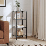 Vidaxl opbevaringsstativ med sort glas Top 40x30x95 cm stål