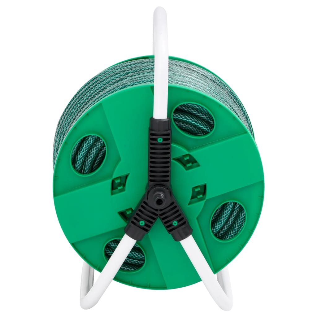 Vidaxl hose reel with hose coupling set 0.75 20 m Detached PVC green