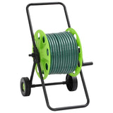 vidaxxl carro enrollador de manguera y juego de acoplamiento de manguera 0,5 independiente 30 m PVC verde