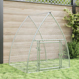 Vidaxl Rabbit Hutch 100x105x120 cm galvaniseret stål sølvfarvet