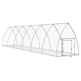 Vidaxl Rabbit Hutch 600x105x120 cm galvaniseret stål sølvfarvet