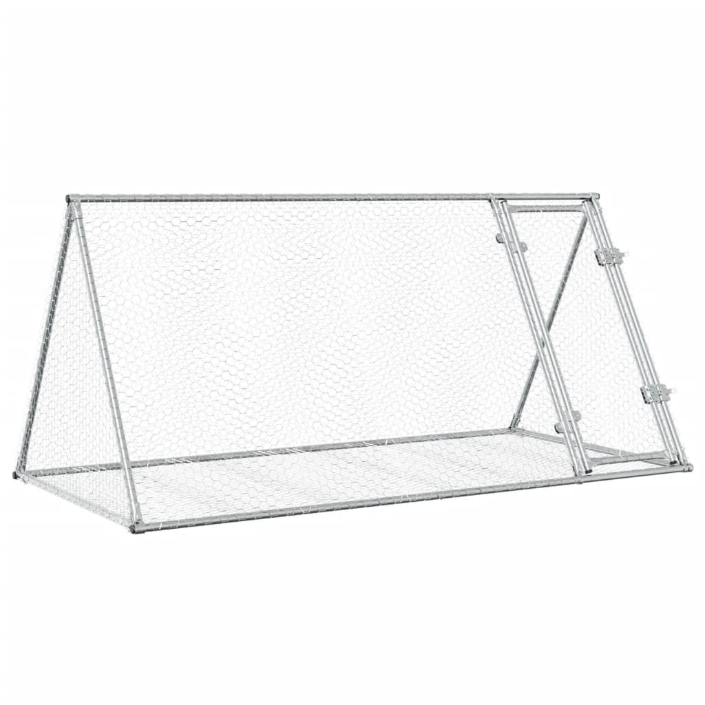 Vidaxl Rabbit hutch 200x105x91 cm galvanized steel silver colored