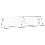 Vidaxl Rabbit Hutch 400x105x91 cm ocynkowana stalowa srebrna kolorowa
