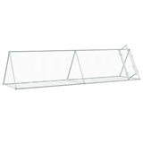Vidaxl Rabbit Hutch 400x105x91 cm ocynkowana stalowa srebrna kolorowa