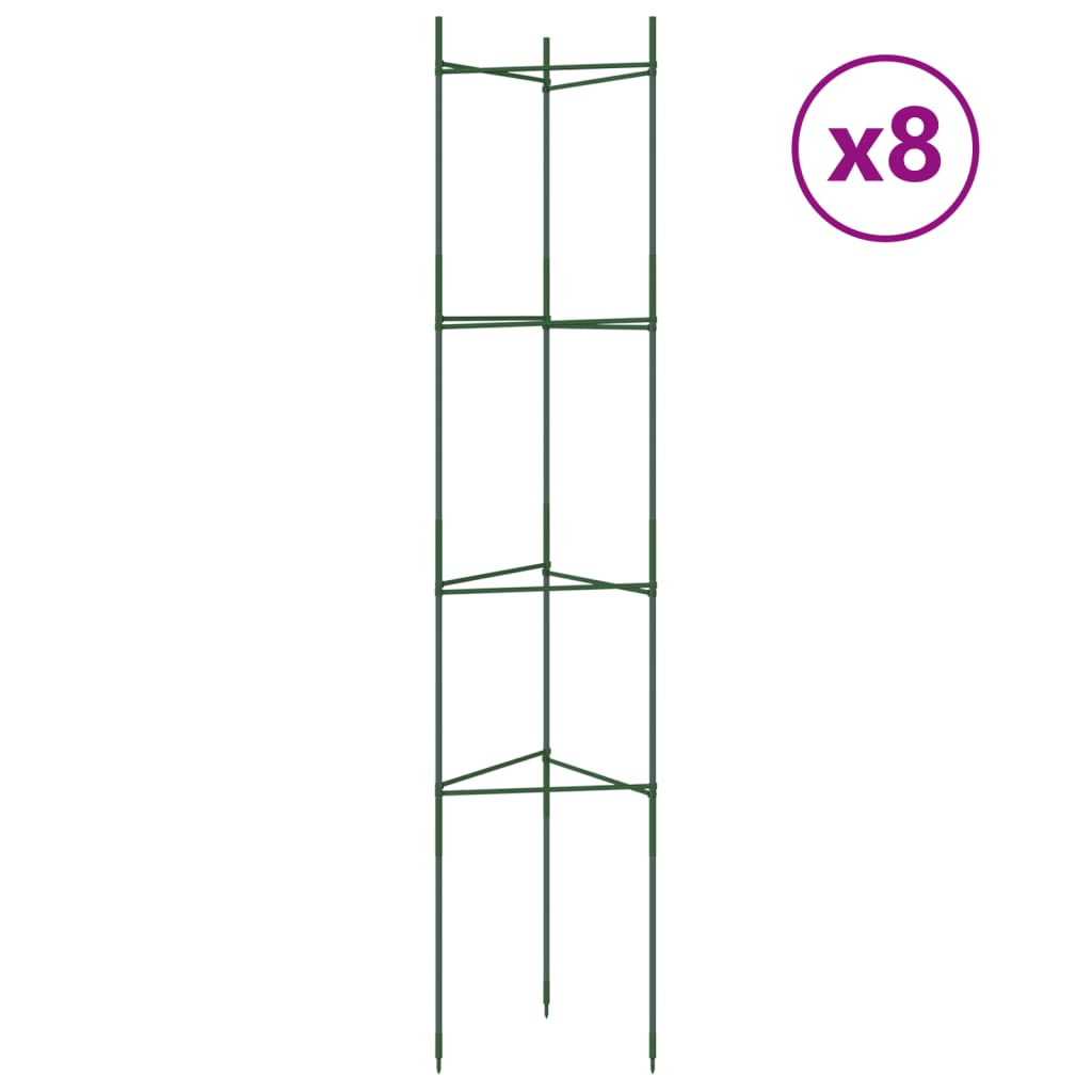 Vidaxl Tomato Cage 8 ST 154 cm de acero y polipropeno