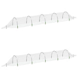 Vidaxl grow tunnels 2 pcs 1.5x5 m fiber optic and polypropene