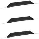 Vidaxl Grow Tunnels 3 st de acero y polietileno negro