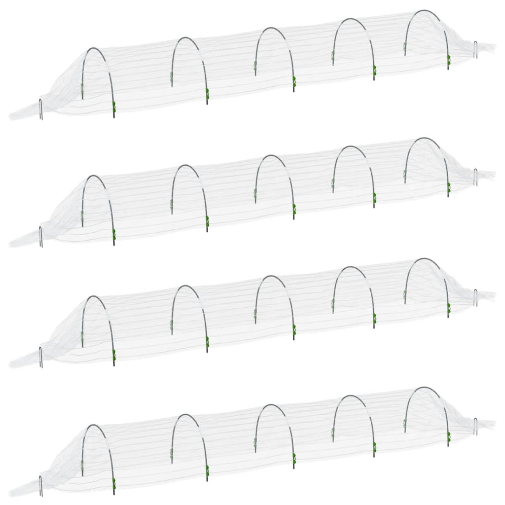 Vidaxl grow tunnels 4 pcs 1.5x5 m fiber optic and polypropene