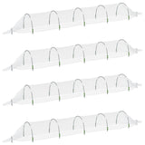 Vidaxl grow tunnels 4 pcs 1.5x5 m fiber optic and polypropene