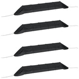 Vidaxl Grow Tunnels 4 st de acero y polietileno negro