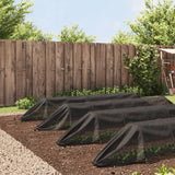 Vidaxl Grow Tunnels 4 st de acero y polietileno negro