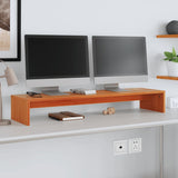 Vidaxxl soporte para monitor 100x27x15 cm madera maciza de pino lavado marrón