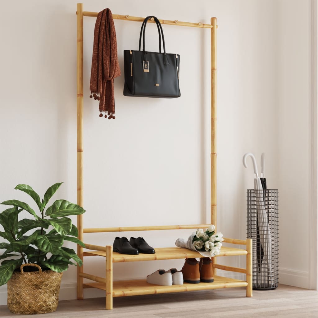 Estante de ropa Vidaxl con estantes de 103x40x183 cm de bambú