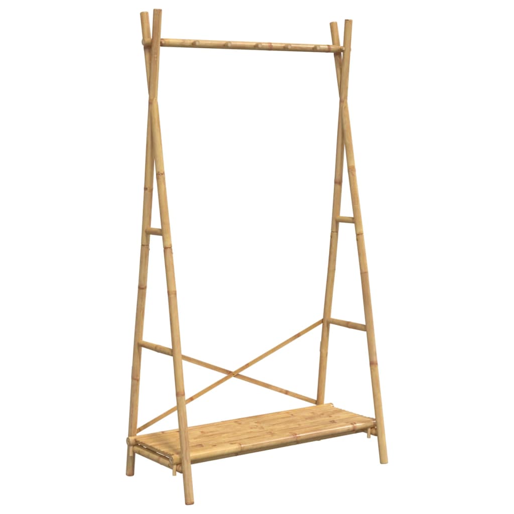 Vidaxl clothes rack with shelf 102x50x190 cm bamboo