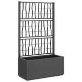 VidaXL Plannet with slat 80x36x140 cm Polypropene dark gray
