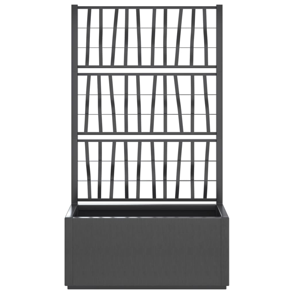 VidaXL Plannet with slat 80x36x140 cm Polypropene dark gray
