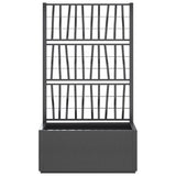 VidaXL Plannet with slat 80x36x140 cm Polypropene dark gray