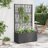 VidaXL Plannet with slat 80x36x140 cm Polypropene dark gray