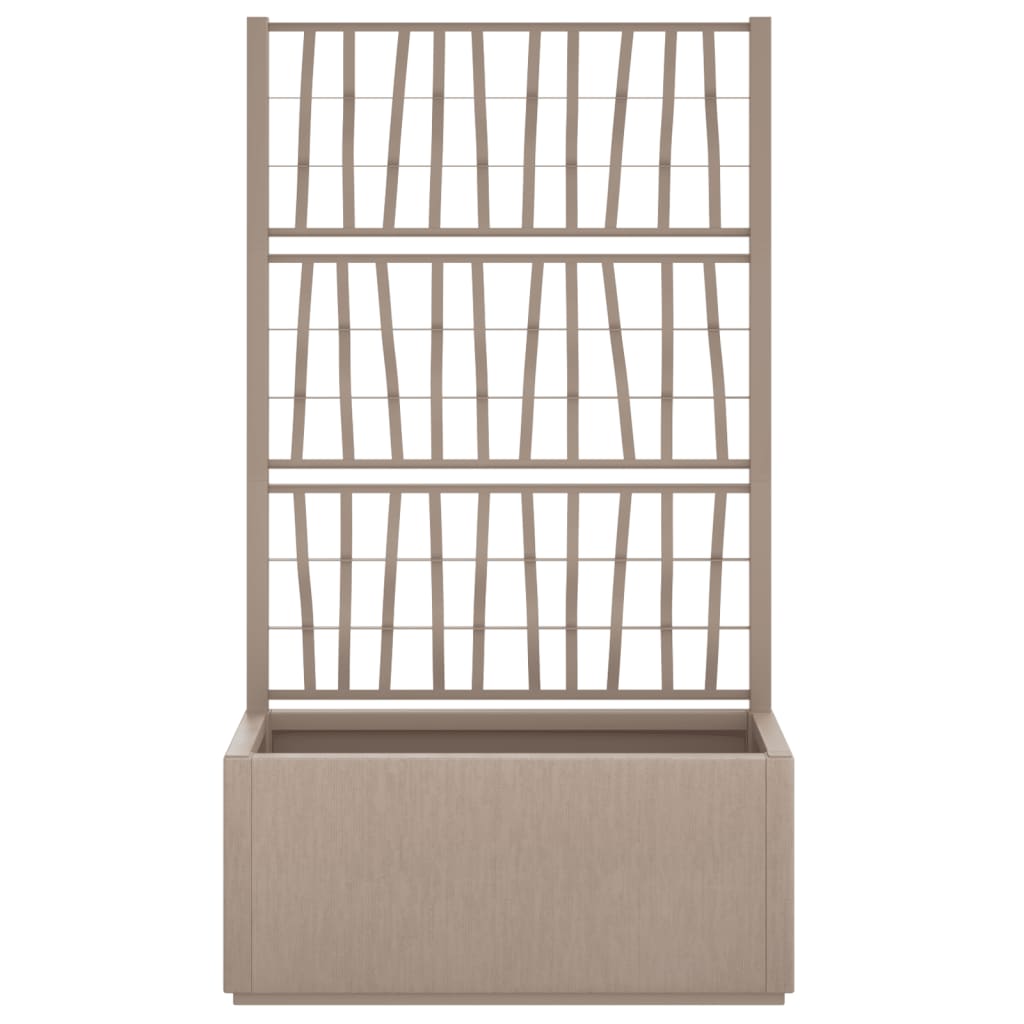 VidaXL Planter with Latwerk 80x36x140 cm Polypropene light brown